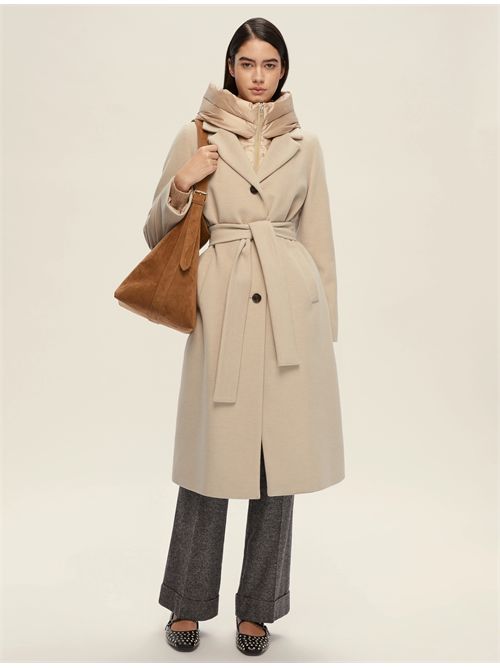 Cappotto in panno soft imbottito